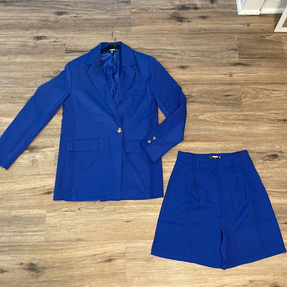 Royal Blue Short Suit Set (No tags but never worn)